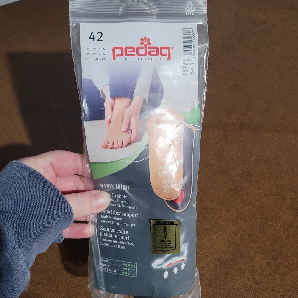 Pedag VIVA Mini Leather 3/4 Insole Insert Womens Sz 12 Tan Anatomically Correct
